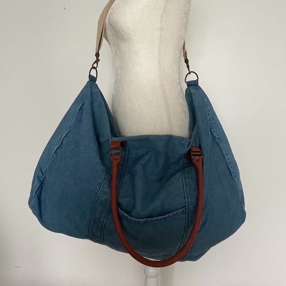 GAP Vintage Duffle Denim Weekender Duffle Bag